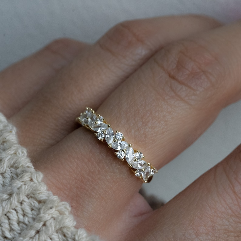 AneJewelryGL Diamond Multi-Stone Wedding Band