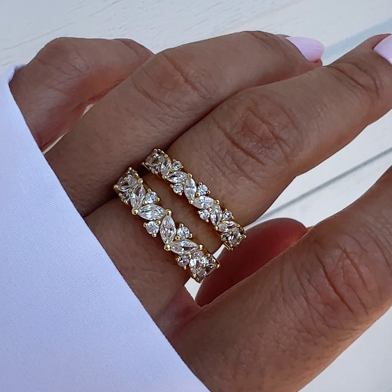 AneJewelryGL Diamond Multi-Stone Wedding Band