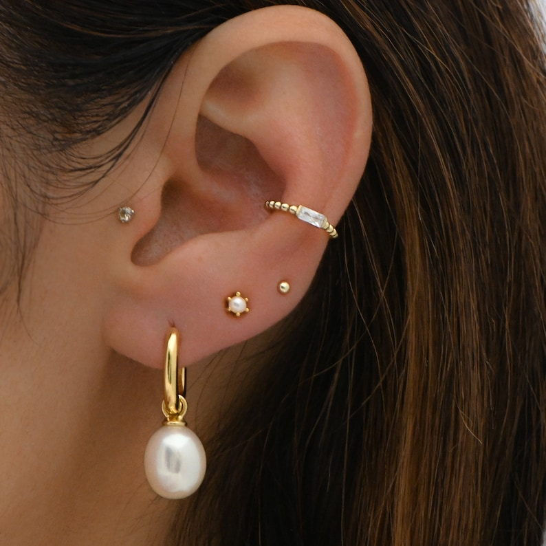 AneJewelryGL Minimalist Dainty Pearl Stud Earrings