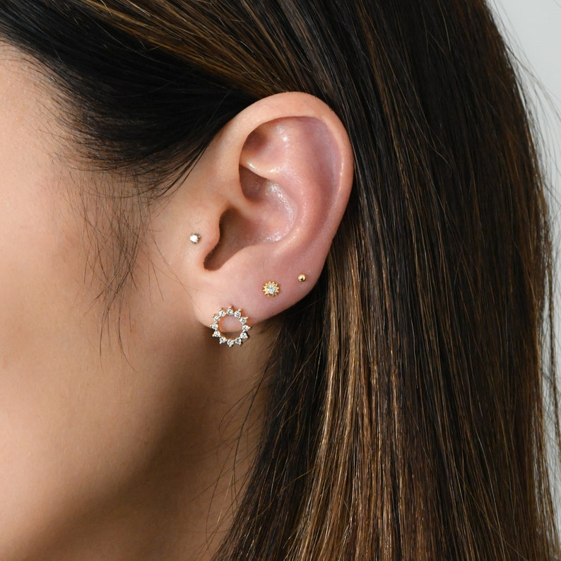 AneJewelryGL Minimalist Tiny Dainty Stud Earrings