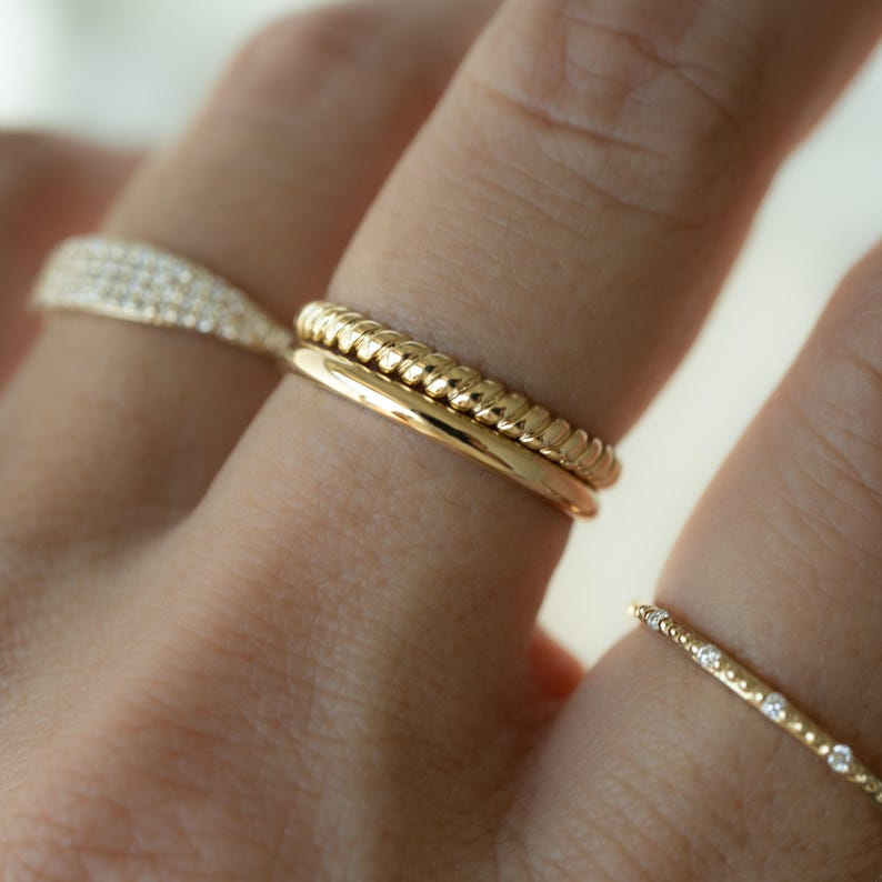 AneJewelryGL Minimalist Gold & Silver Stacking Rings