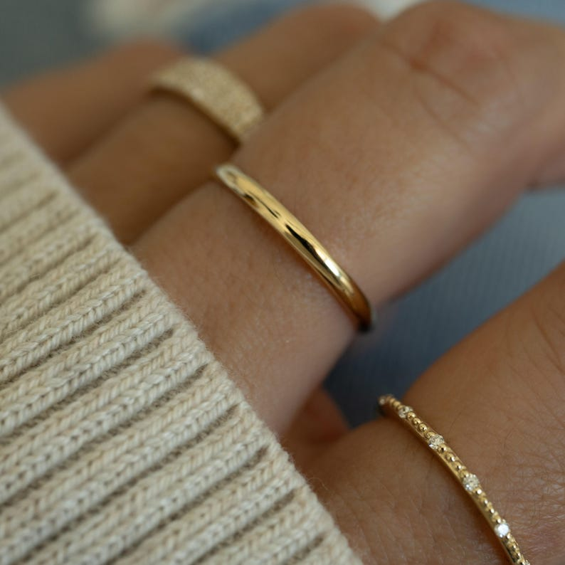 AneJewelryGL Minimalist Gold & Silver Stacking Rings