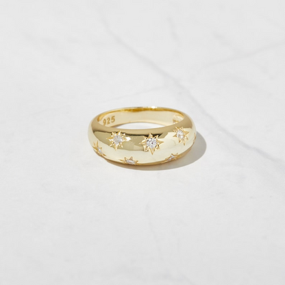 Gold & Silver Dome Celestial Ring