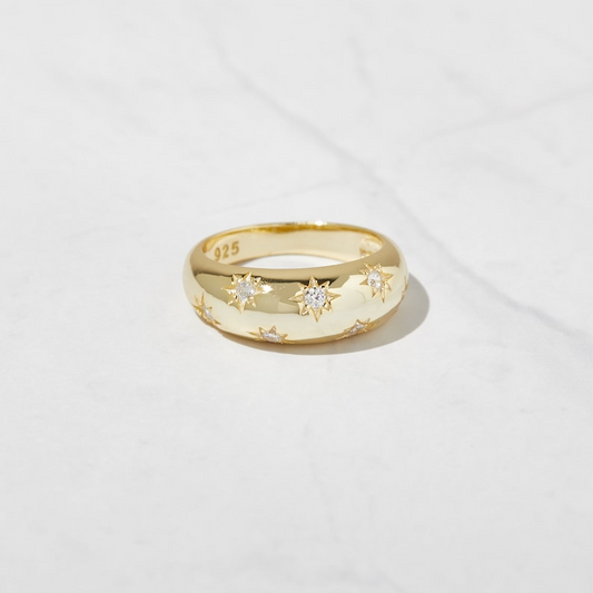 Gold & Silver Dome Celestial Ring