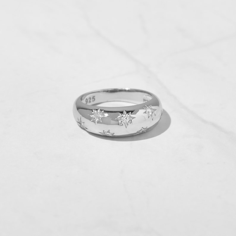Gold & Silver Dome Celestial Ring