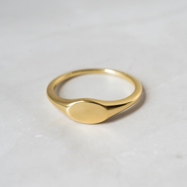 Gold & Silver Dainty Signet Ring