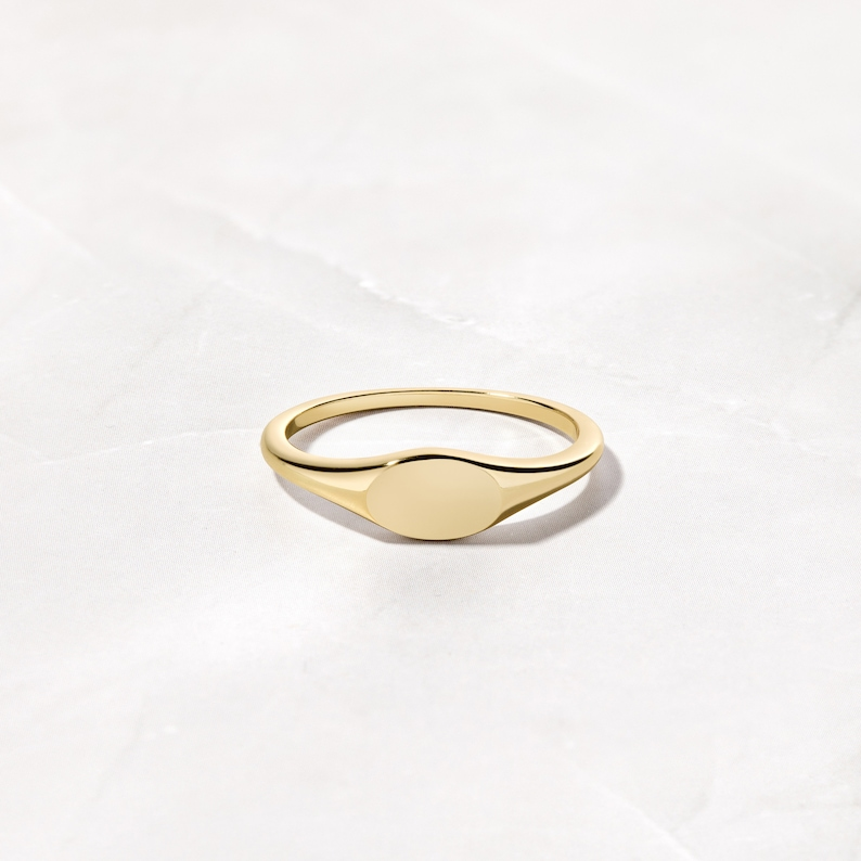 Gold & Silver Dainty Signet Ring