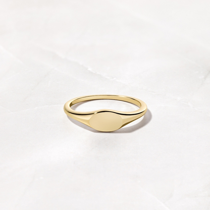 Gold & Silver Dainty Signet Ring