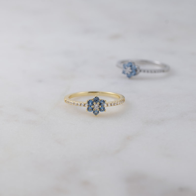 Aquamarine Minimalist Birthstone Ring