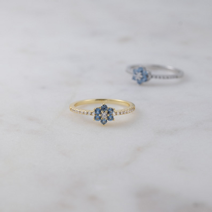 Aquamarine Minimalist Birthstone Ring