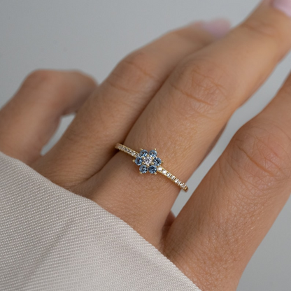 Aquamarine Minimalist Birthstone Ring