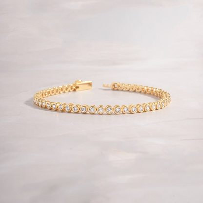 AneJewelryGL Gold Cubic Zirconia Tennis Bracelet