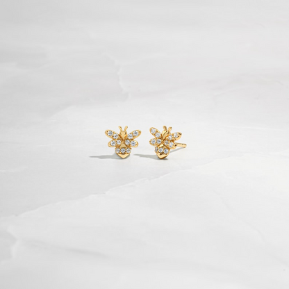 AneJewelryGL Vintage Gold Bee Stud Earrings